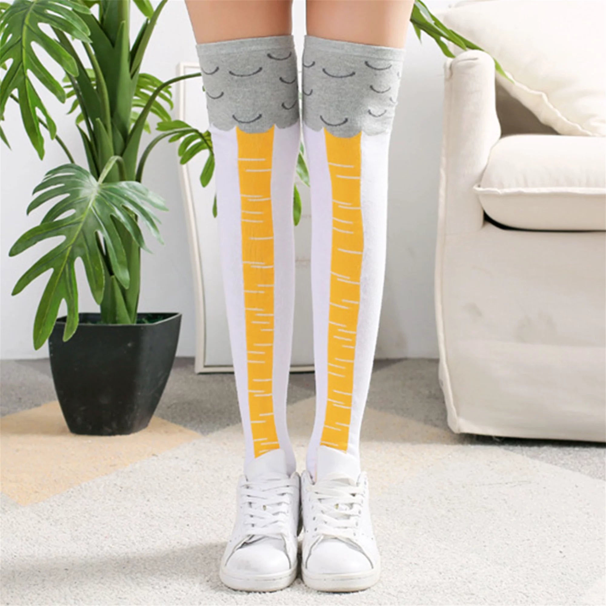 Funny Chicken Leg Socks (Thigh High)