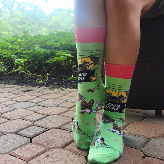 Bad and Guilty Dog Socks from the Sock Panda (Adult Medium - Women's Shoe Sizes 5 - 10)