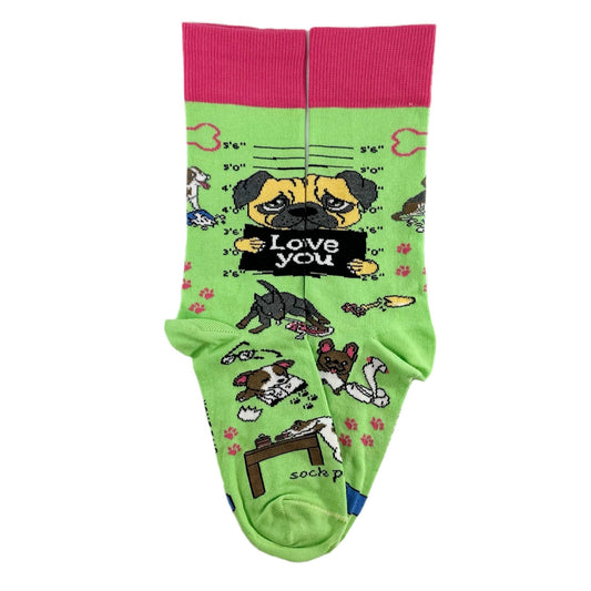 Bad and Guilty Dog Socks from the Sock Panda (Adult Medium - Women's Shoe Sizes 5 - 10)