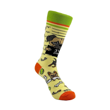 Bad and Guilty Dog Socks from the Sock Panda (Adult Small - Shoe Sizes 2 - 5)