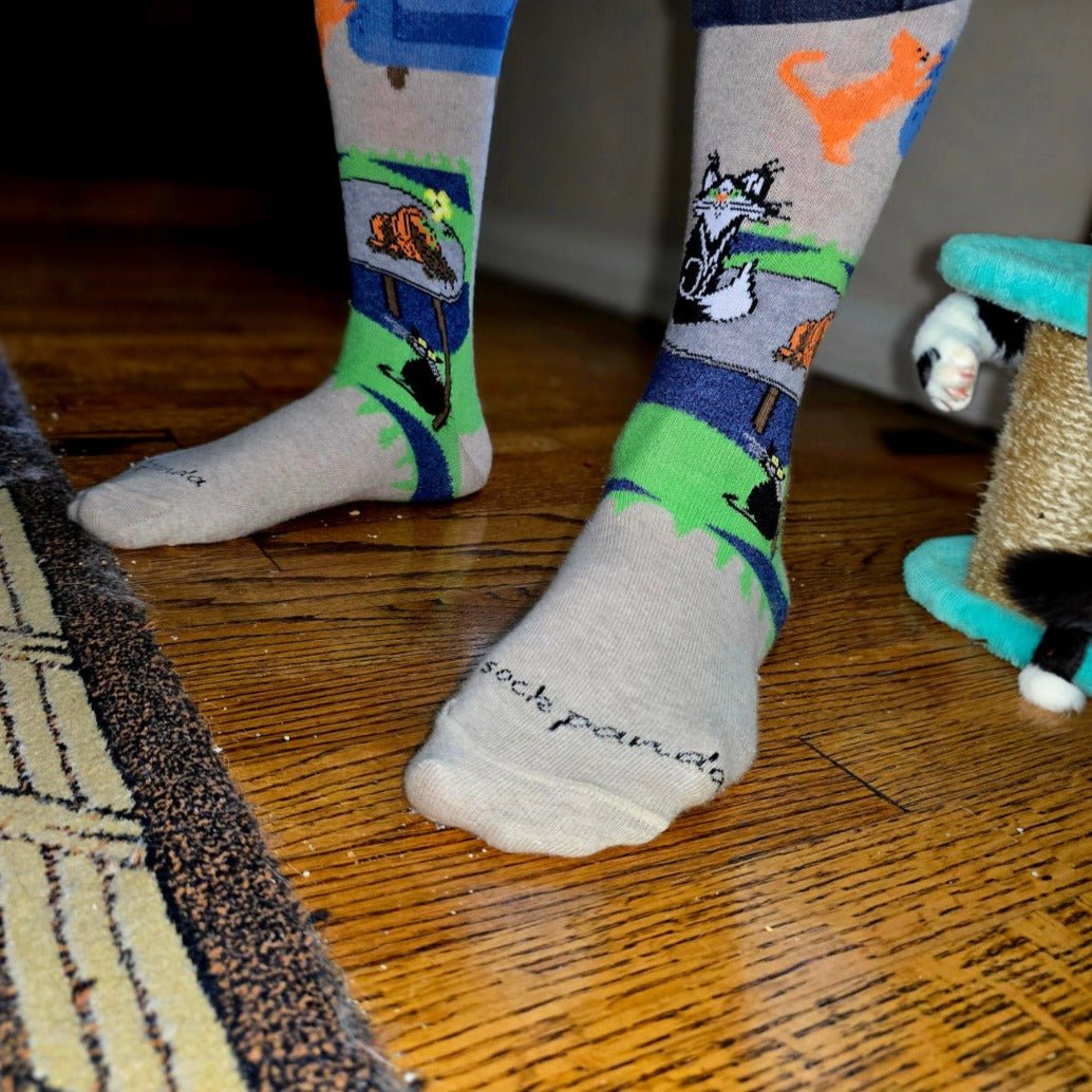 Bad Cats Socks from the Sock Panda (Adult Medium - Women's Shoe Sizes 5 - 10)