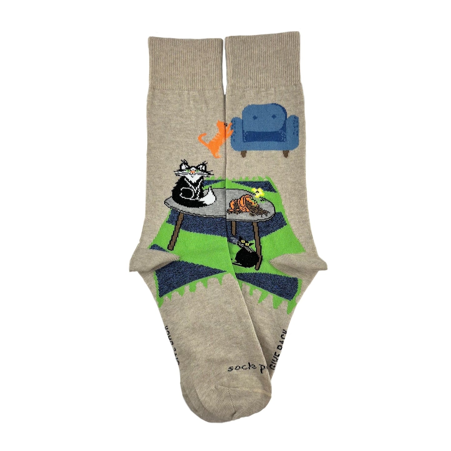 Bad Cats Socks from the Sock Panda (Adult Medium - Women's Shoe Sizes 5 - 10)