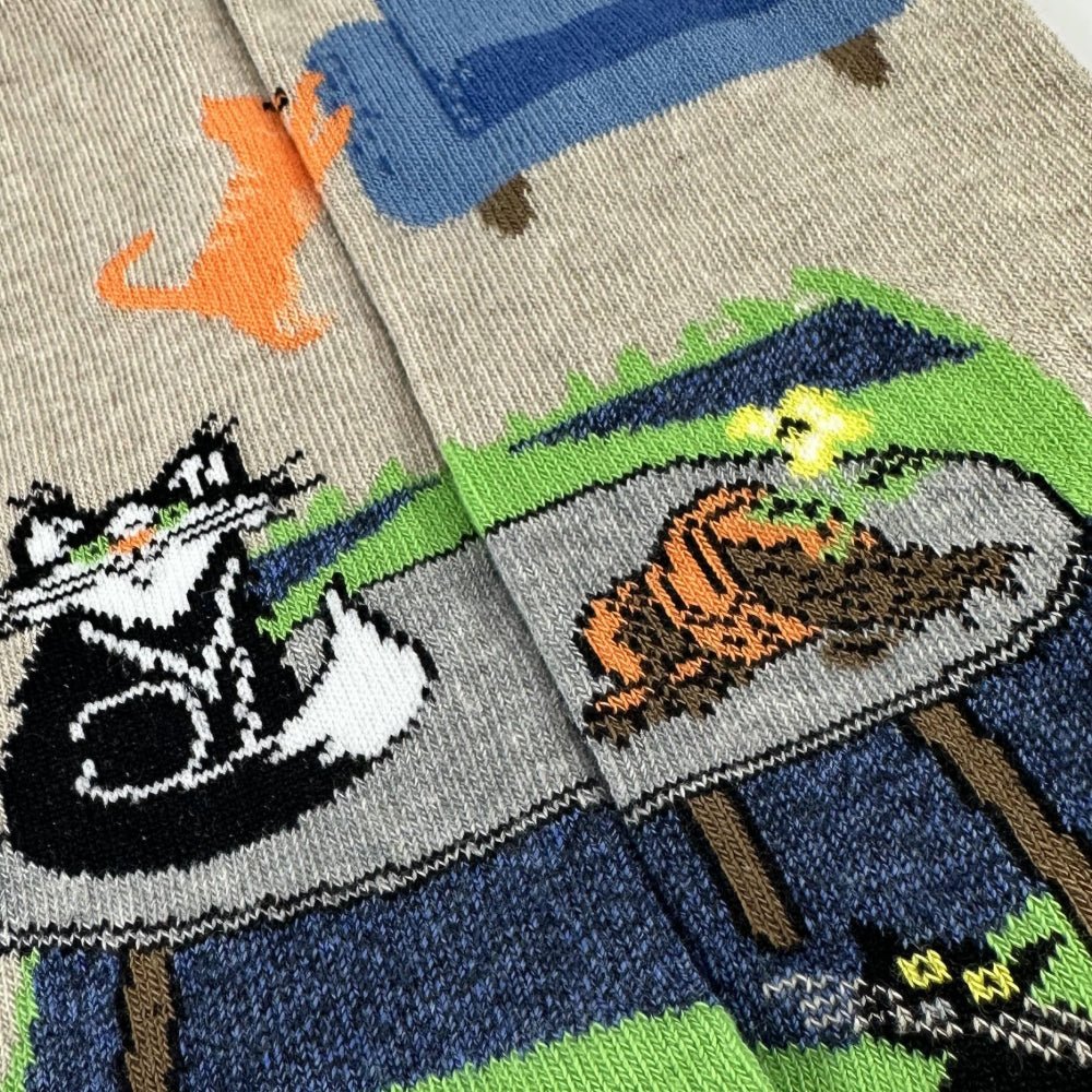 Bad Cats Socks from the Sock Panda (Adult Medium - Women's Shoe Sizes 5 - 10)