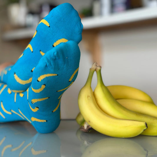 Banana Socks from the Sock Panda (Adult Medium - Women's Shoe Sizes 5 - 10)