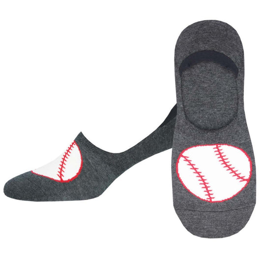 Baseball No Show Liner Socks (Adult Large - Men's Shoe Sizes 8 - 12)