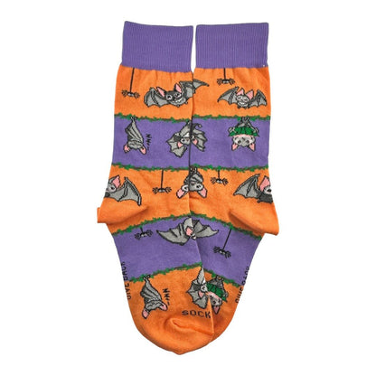 Bat Life Striped Socks from the Sock Panda (Adult Small - Shoe Sizes 2 - 5)