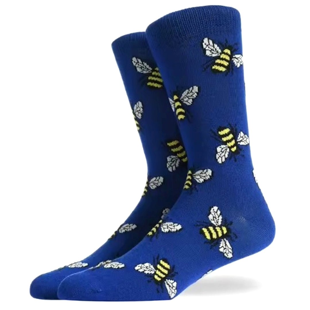 Bee Pattern Socks from the Sock Panda (Adult Large - Men's Shoe Sizes 8 - 12)