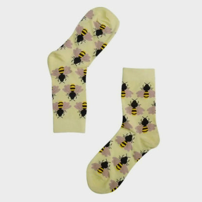 Bee Pattern Socks from the Sock Panda (Adult Medium - Women's Shoe Sizes 5 - 10)