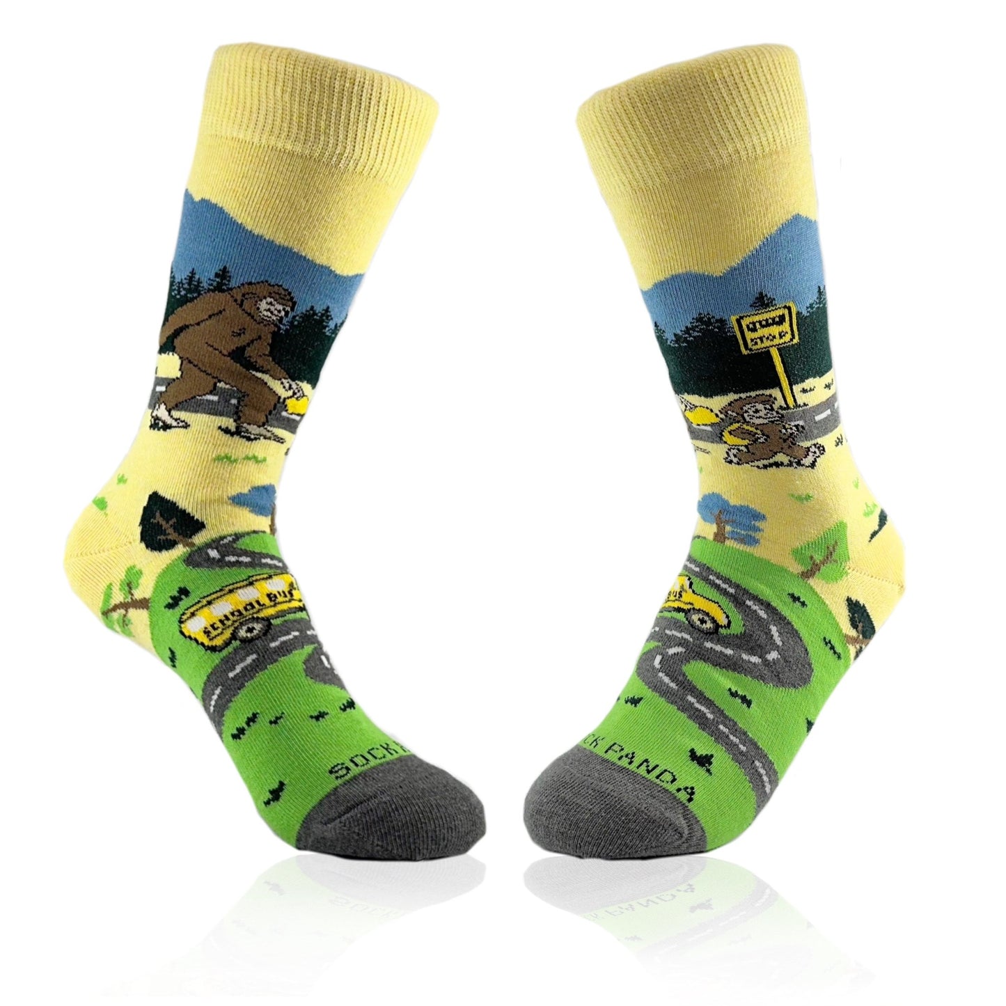 Bigfoot Back to School Socks from the Sock Panda (Adult Small)