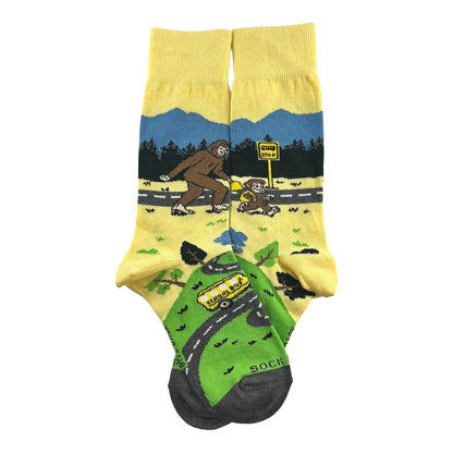 Bigfoot Back to School Socks from the Sock Panda (Adult Small)