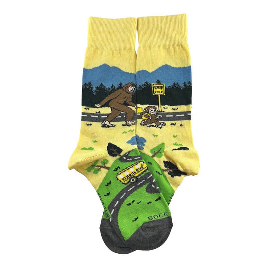 Bigfoot Back to School Socks from the Sock Panda (Adult Small)