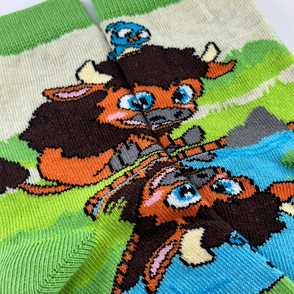 Bison Reflection Socks from the Sock Panda (Ages 3 - 7)