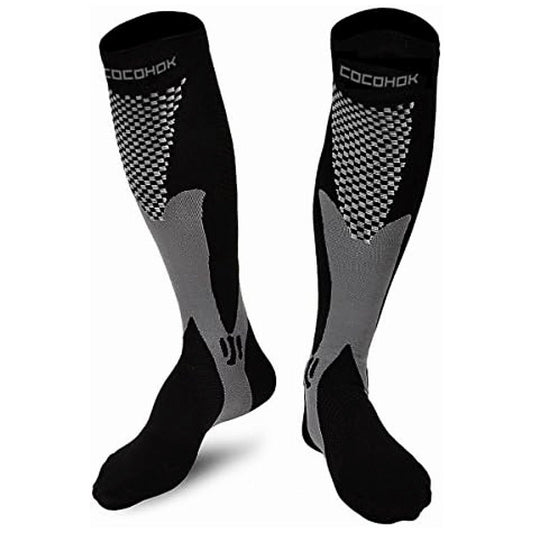 Black Sport Knee High - (Compression Socks)