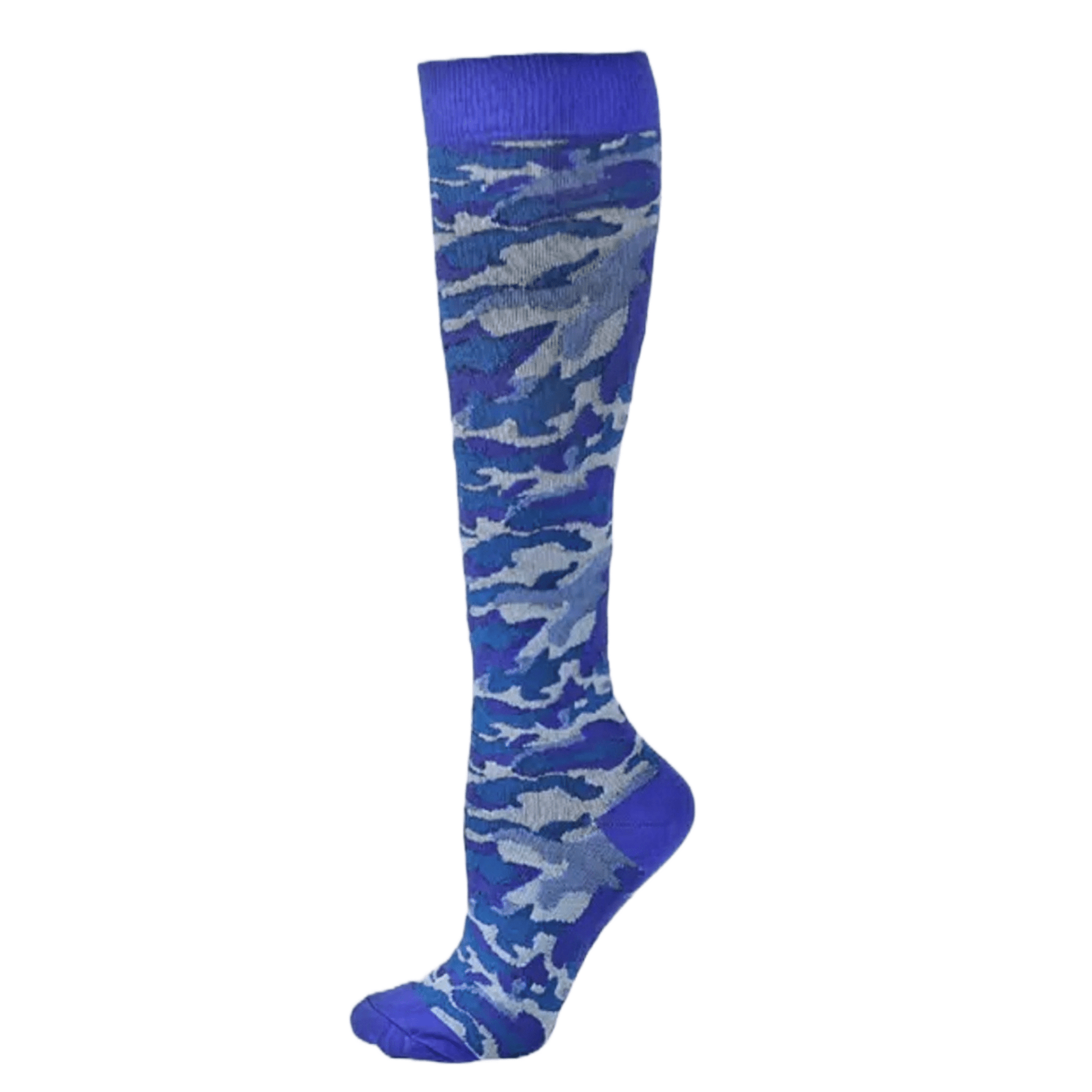 Blue Camouflage Knee High (Compression Socks)