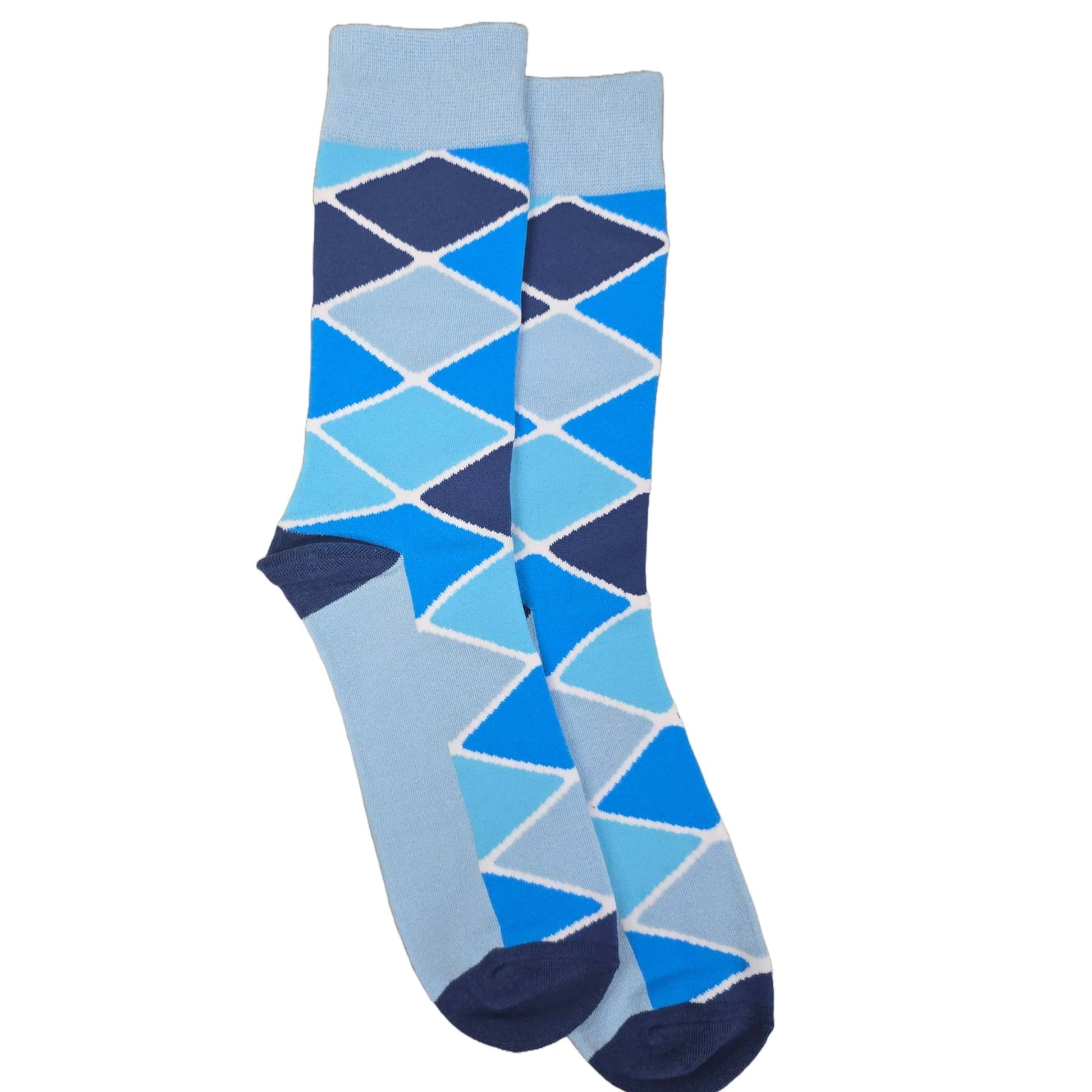 Blue Diamond Argyle Pattern Socks from the Sock Panda (Adult Large)