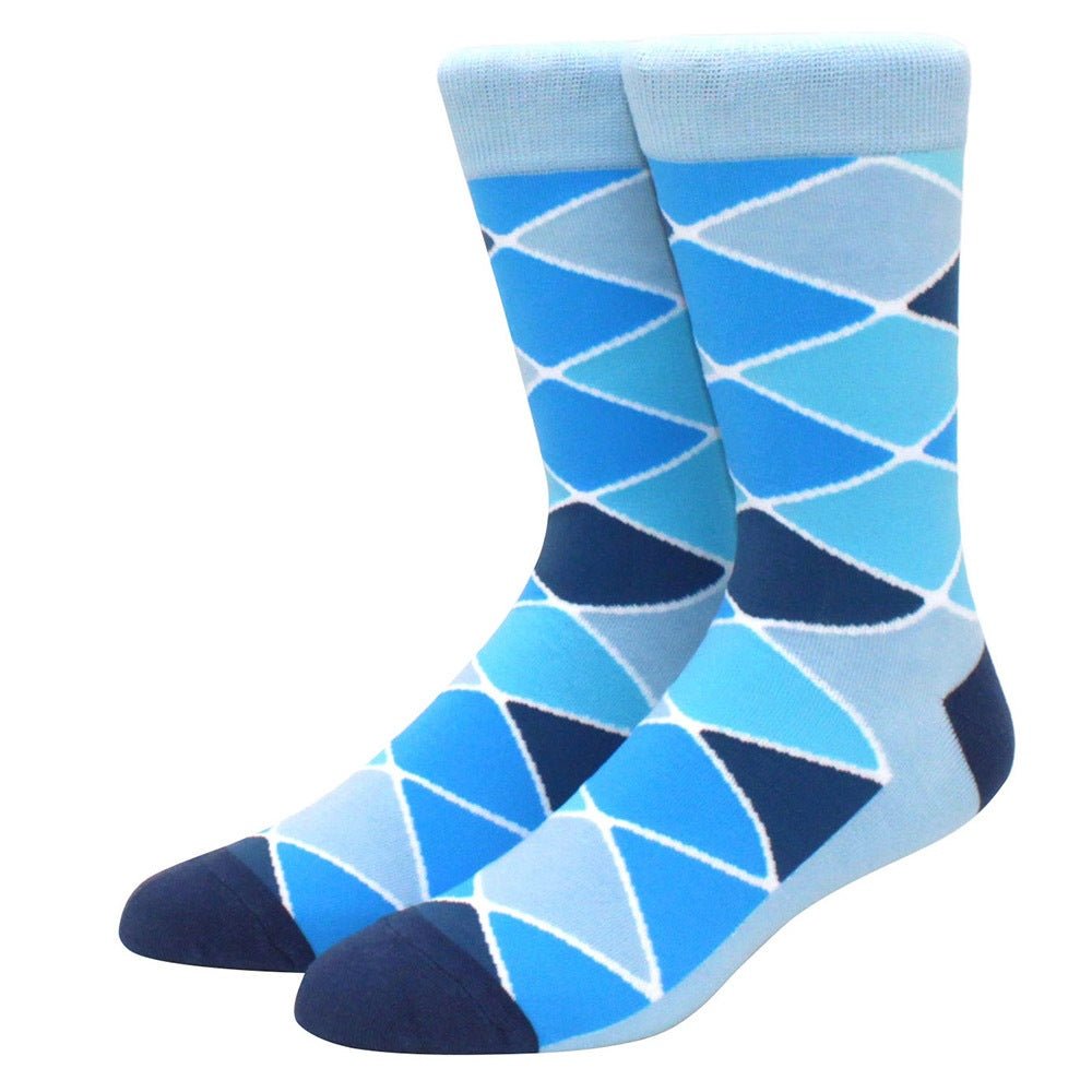 Blue Diamond Argyle Pattern Socks from the Sock Panda (Adult Large)