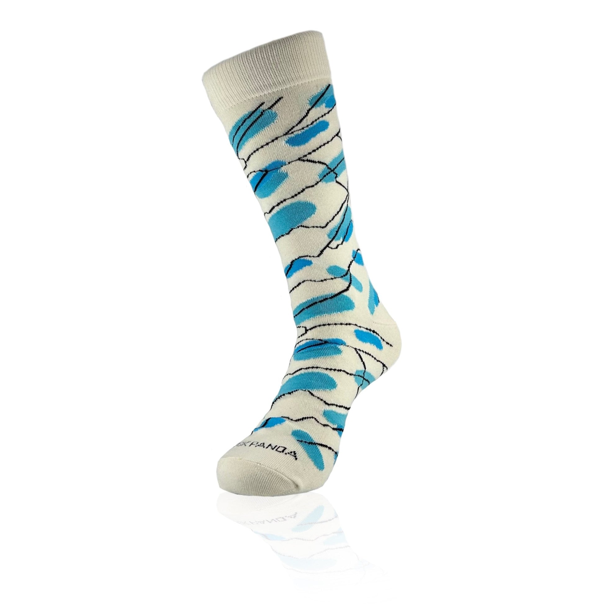 Blue Water Abstract Pattern Socks from the Sock Panda (Adult Large)
