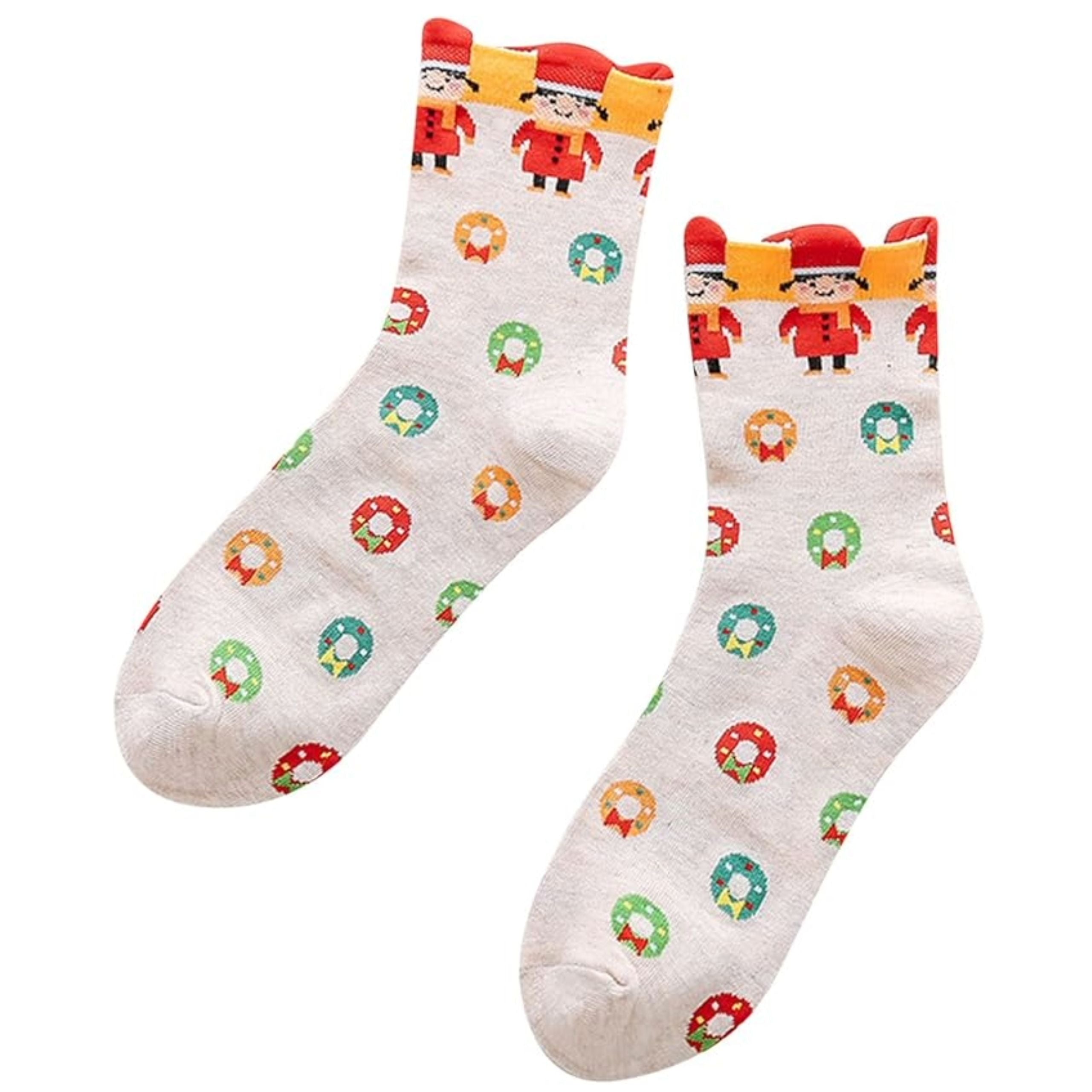 Cute Holiday Pattern Socks (Adult Medium - Women's Shoe Sizes 5-10)