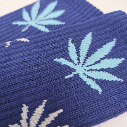 Cannabis Leaf Patterned Socks (Adult Large - Men's Shoe Sizes 8-12)