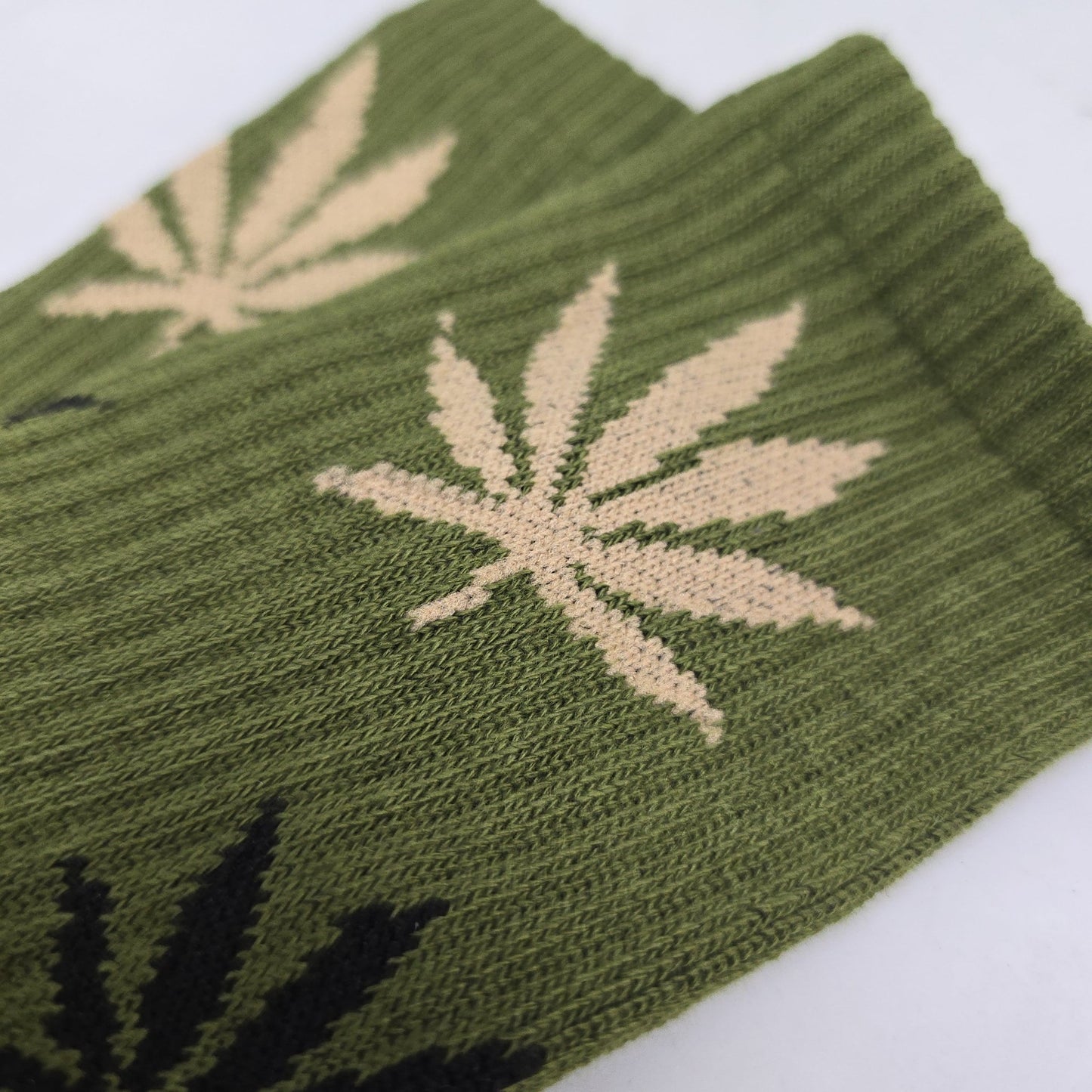 Cannabis Leaf Patterned Socks (Adult Large - Men's Shoe Sizes 8-12)