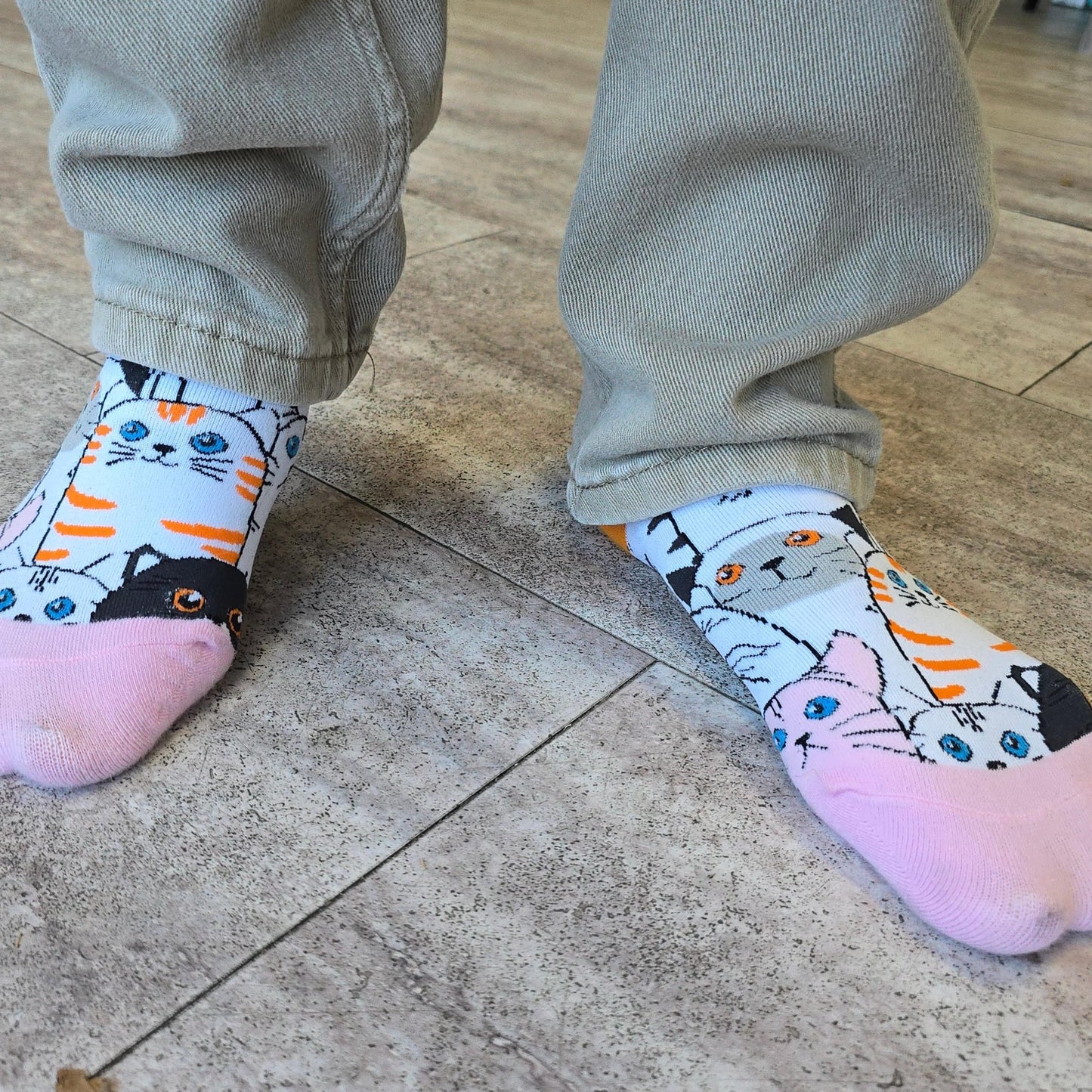 Cat Socks from the Sock Panda (Adult Medium - Women's Shoe Sizes 5 - 10)