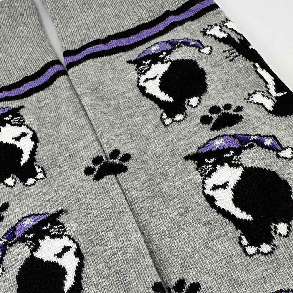 Cat Wearing a Hat Socks from the Sock Panda (Adult Large - Men's Shoe Sizes 8 - 12)