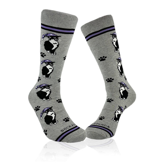 Cat Wearing a Hat Socks from the Sock Panda (Adult Large - Men's Shoe Sizes 8 - 12)