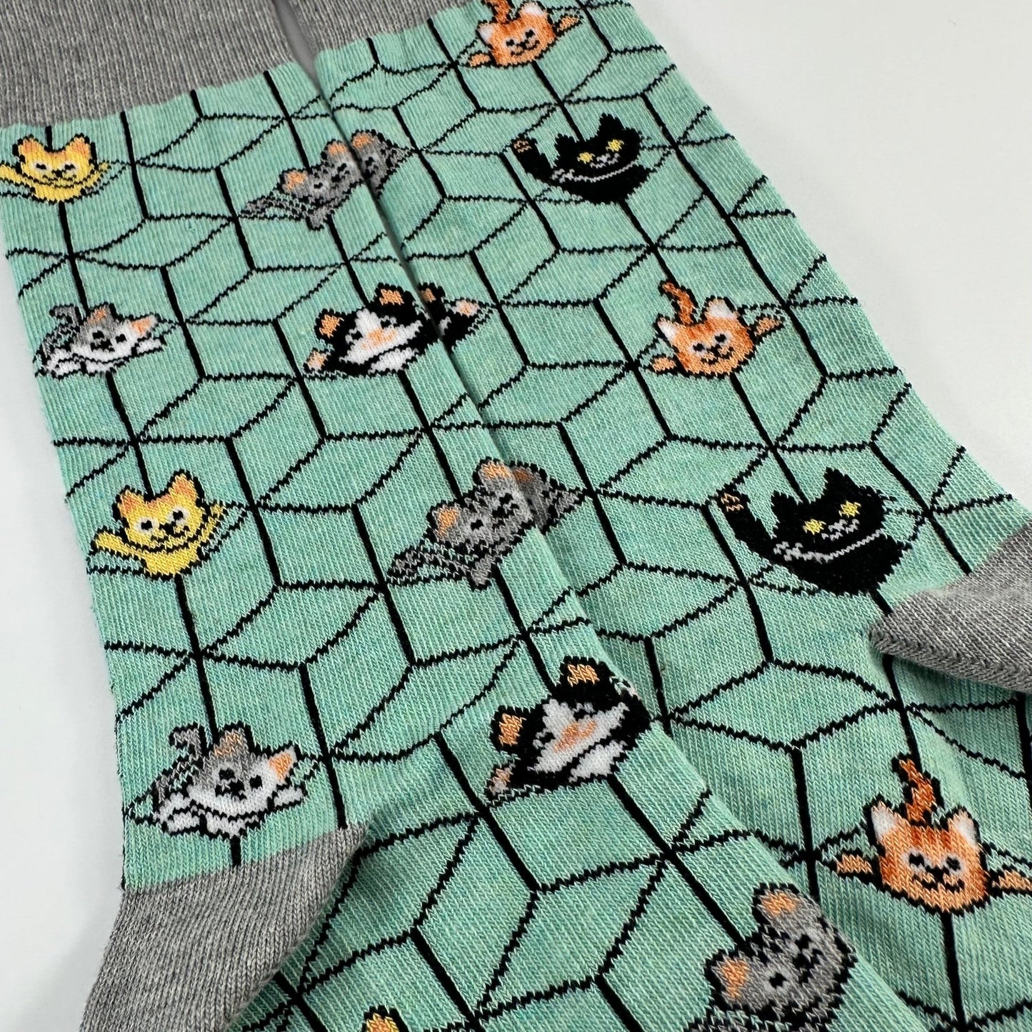 Cats in 3D Socks from the Sock Panda (Adult Small - Shoe Sizes 2 - 5)