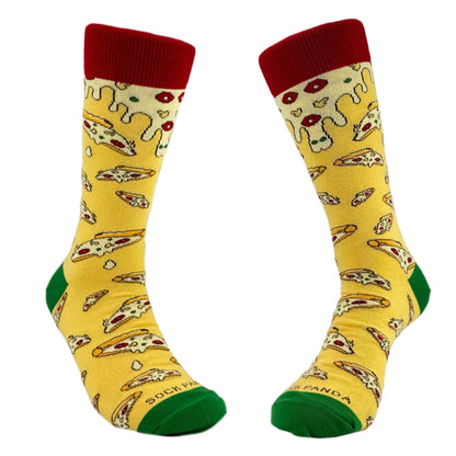 Cheesy Pizza Pattern Socks from the Sock Panda (Adult Large - Men's Shoe Sizes 8 - 12)