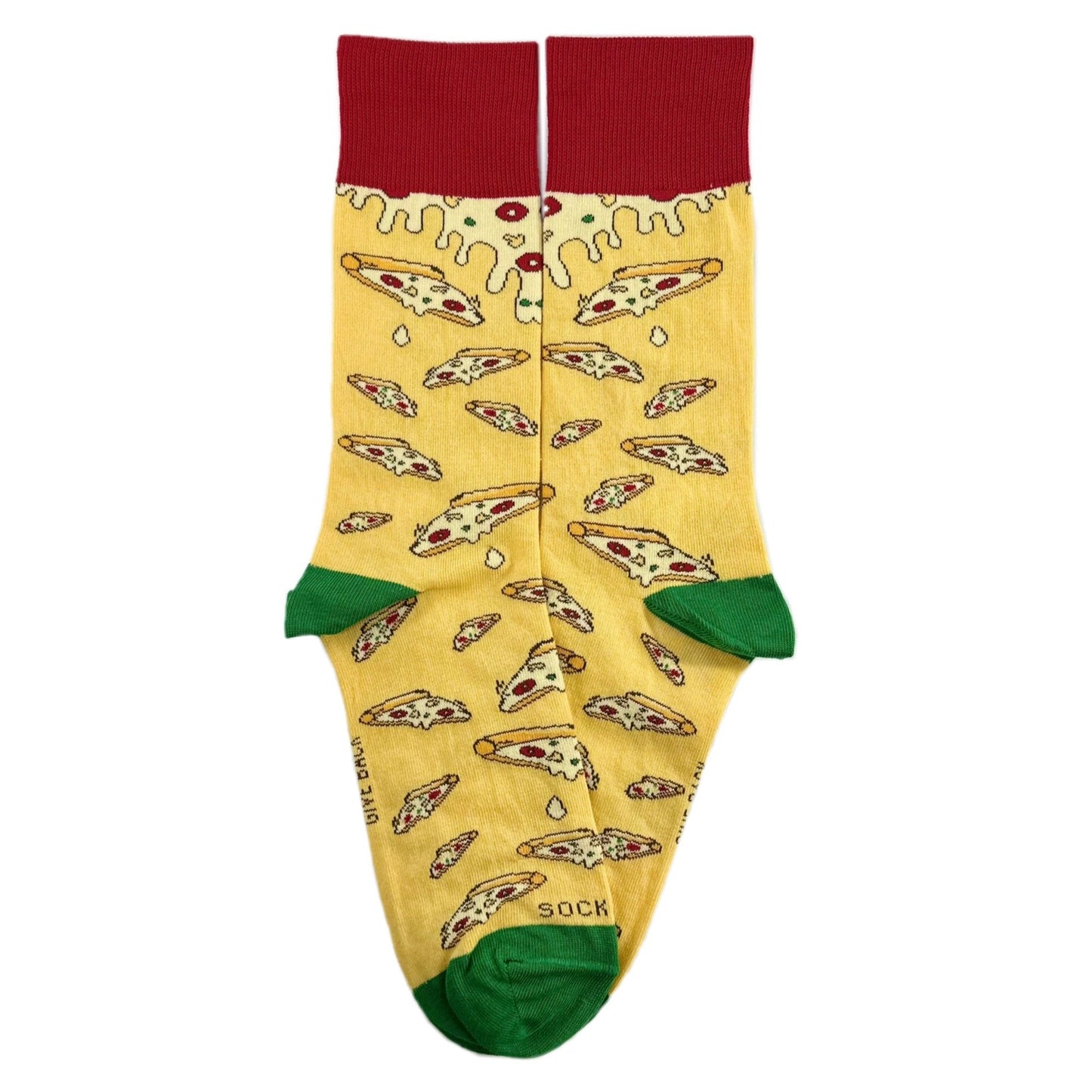 Cheesy Pizza Pattern Socks from the Sock Panda (Adult Large - Men's Shoe Sizes 8 - 12)