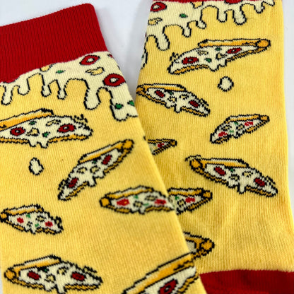 Cheesy Pizza Pattern Socks from the Sock Panda (Adult Small - Shoe Sizes 2 - 5)
