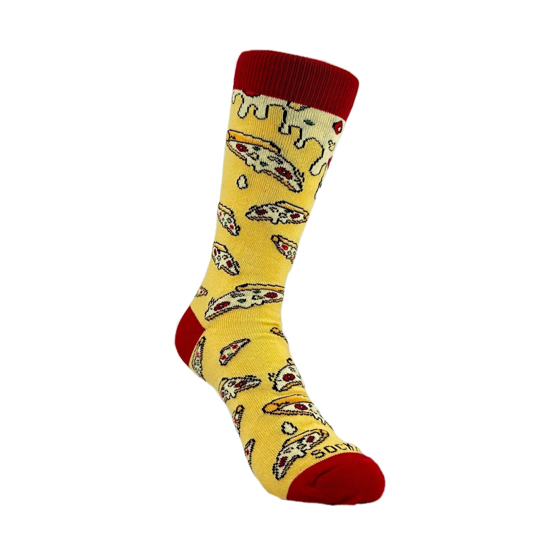 Cheesy Pizza Pattern Socks from the Sock Panda (Adult Small - Shoe Sizes 2 - 5)