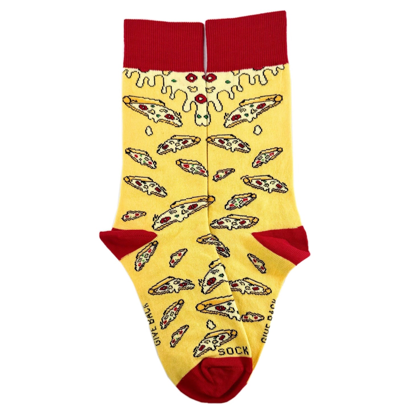 Cheesy Pizza Pattern Socks from the Sock Panda (Adult Small - Shoe Sizes 2 - 5)