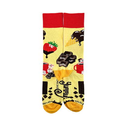 Chocolate Party Time Socks from the Sock Panda (Adult Medium - Women's Shoe Sizes 5 - 10)