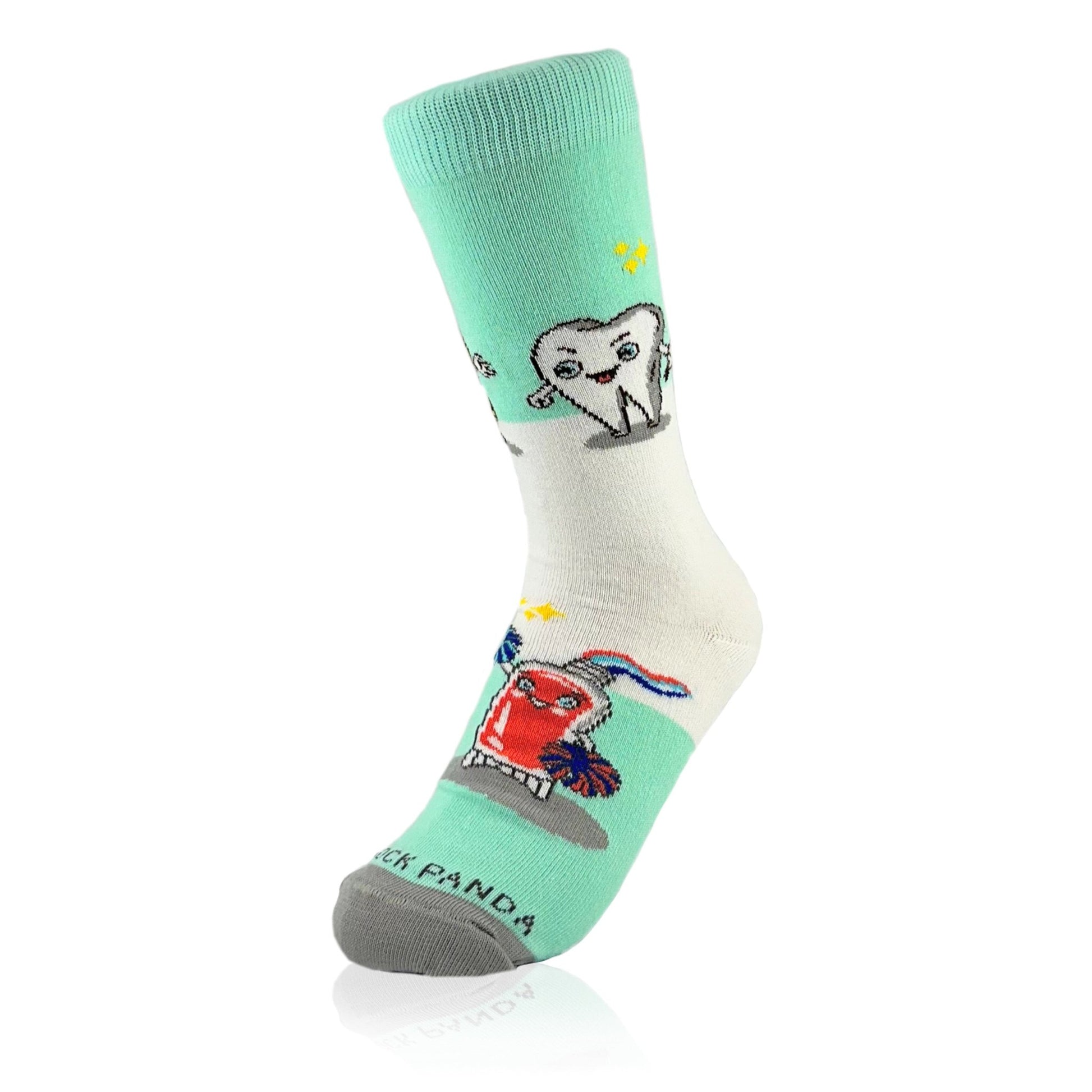 Chocolate vs. Toothbrush Socks from the Sock Panda (Adult Small - Shoe Sizes 2 - 5)