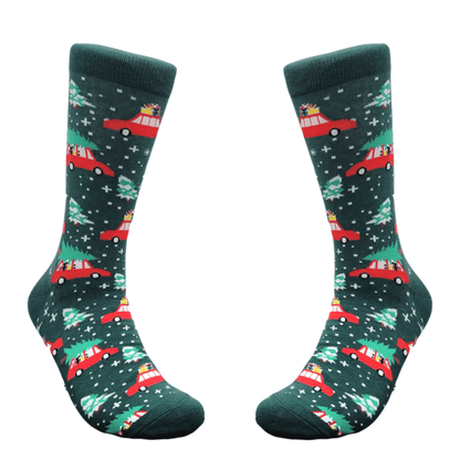 Christmas Tree on a Car Socks from the Sock Panda