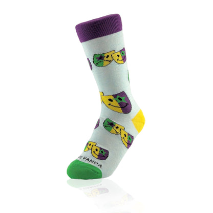 Classical Comedy and Tragedy Masks Socks from the Sock Panda (Adult Small)