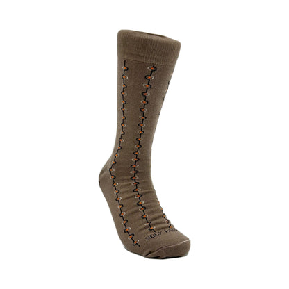 Classy Brown Patterned Socks from the Sock Panda (Adult Large - Men's Shoe Sizes 8 - 12)