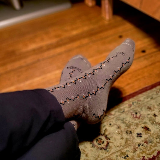 Classy Brown Patterned Socks from the Sock Panda (Adult Large - Men's Shoe Sizes 8 - 12)