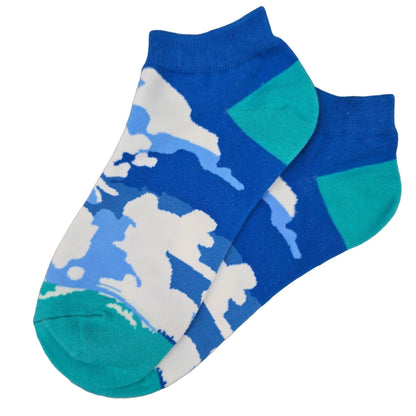 Cloud Pattern Ankle Socks from the Sock Panda (Adult Medium)