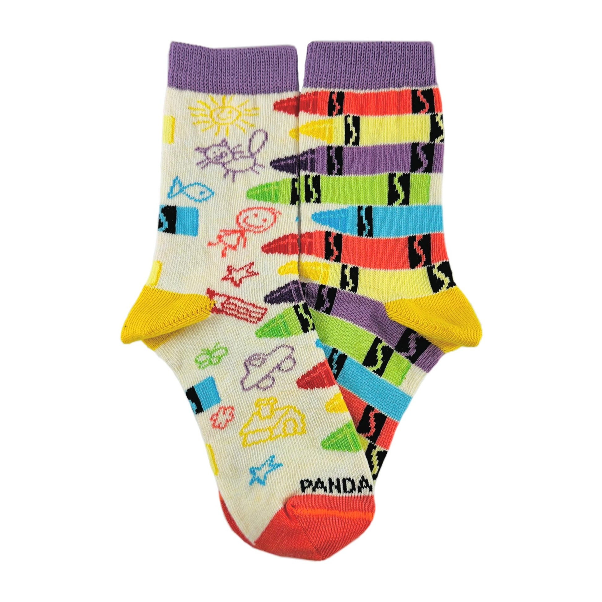 Colorful Crayons Socks from the Sock Panda (Ages 3 - 7)