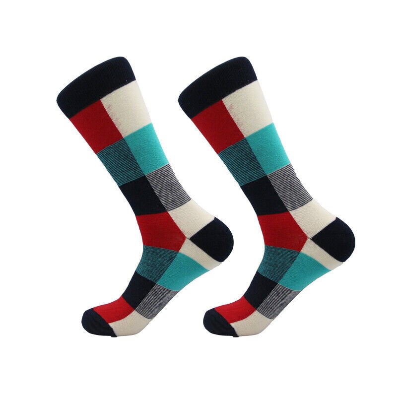 Colorful Plaid Patterned Socks from the Sock Panda (Adult Large - Men's Shoe Sizes 8 - 12)