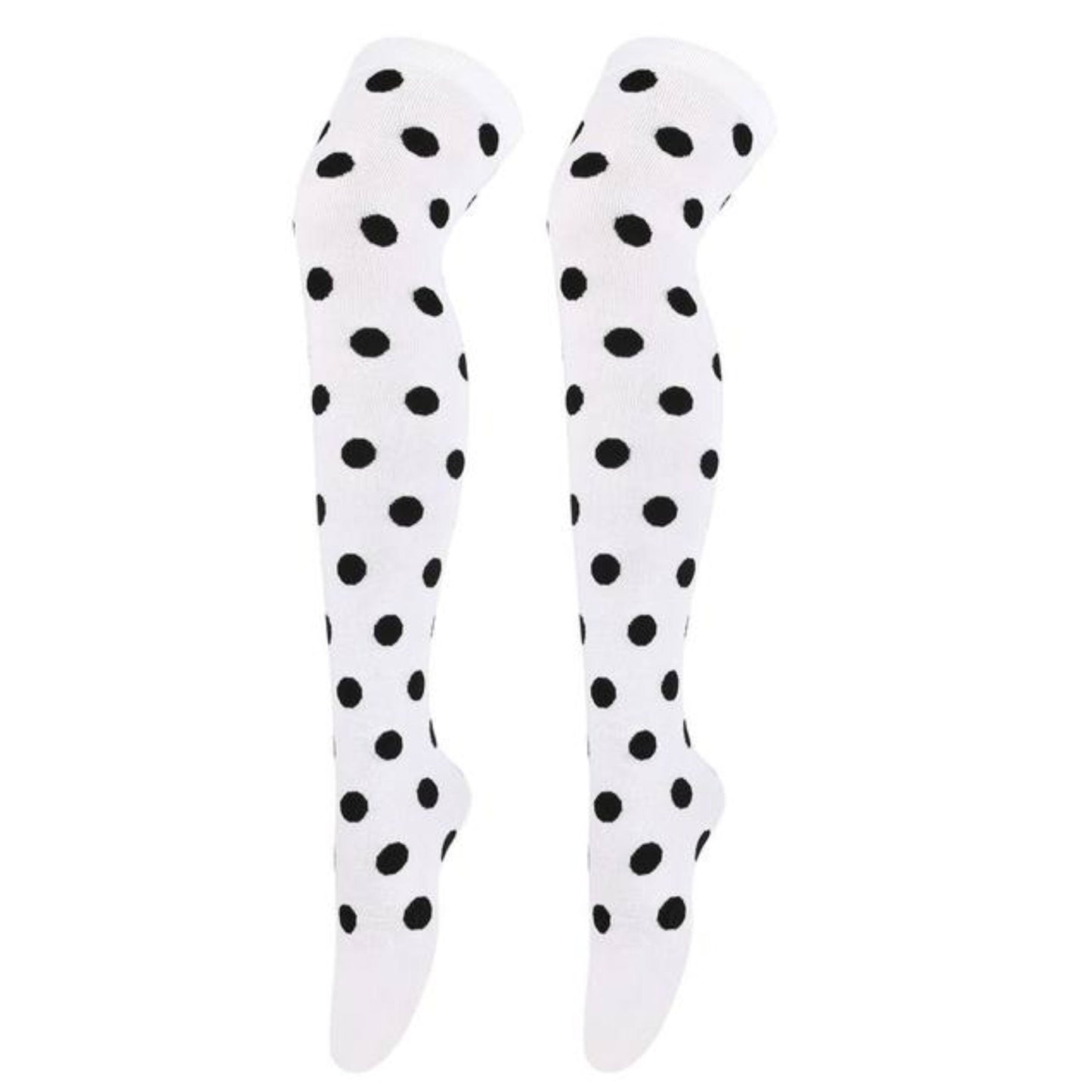 Colorful Polka Dot Pattern Tube Socks from the Sock Panda (Thigh High)