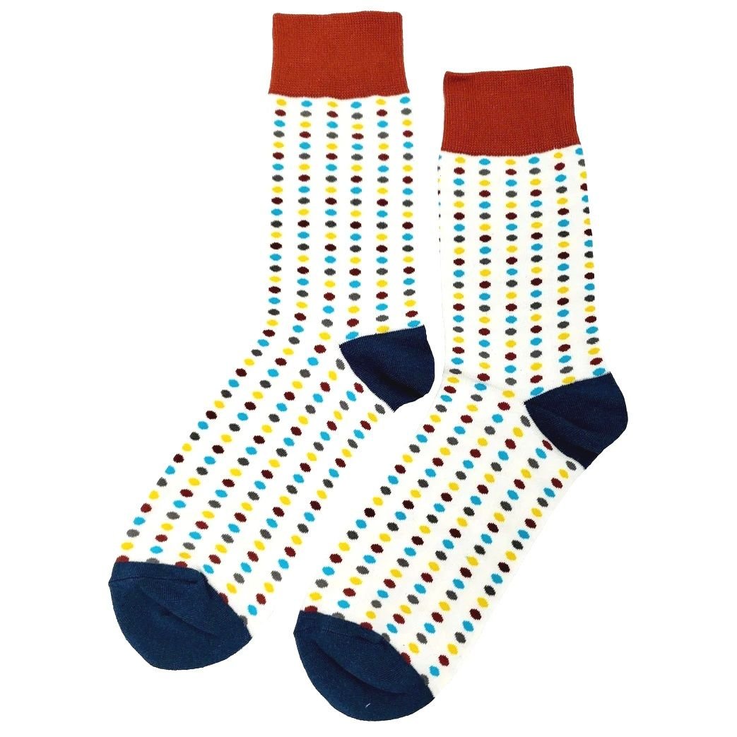 Colorful Polka Dot Socks from the Sock Panda (Adult Large - Men's Shoe Sizes 8 - 12)
