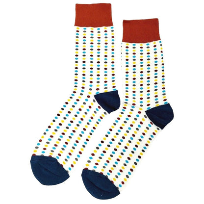 Colorful Polka Dot Socks from the Sock Panda (Adult Large - Men's Shoe Sizes 8 - 12)