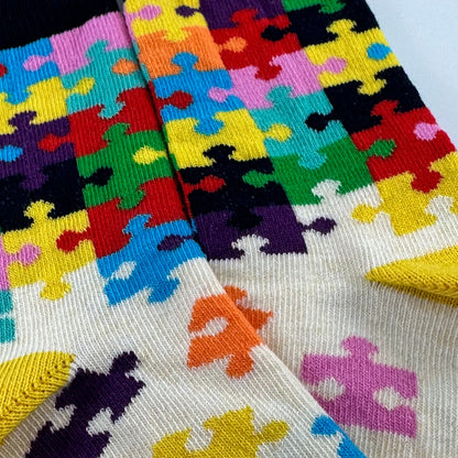 Colorful Puzzle Socks from the Sock Panda (Ages 3 - 7)