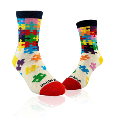 Colorful Puzzle Socks from the Sock Panda (Ages 3 - 7)