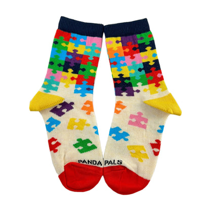 Colorful Puzzle Socks from the Sock Panda (Ages 3 - 7)