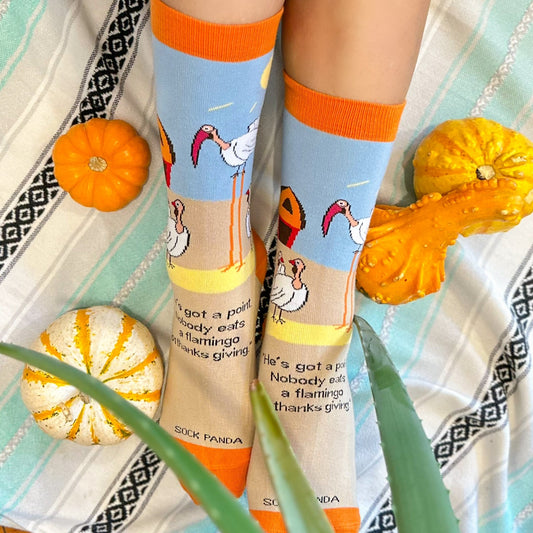Comical Thanksgiving Turkey Socks from the Sock Panda