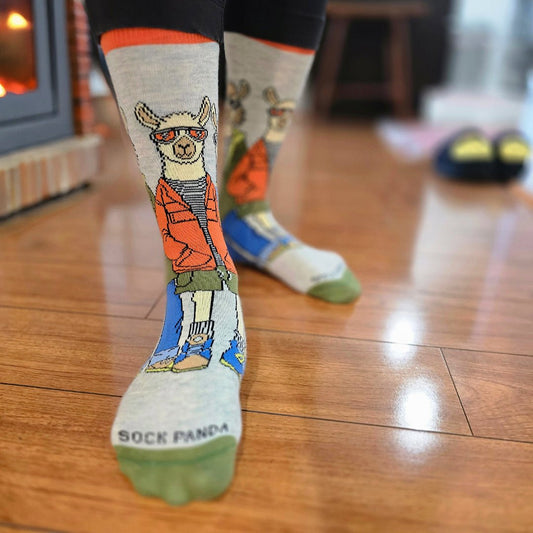 Cool Llamas Socks from the Sock Panda (Adult Small)